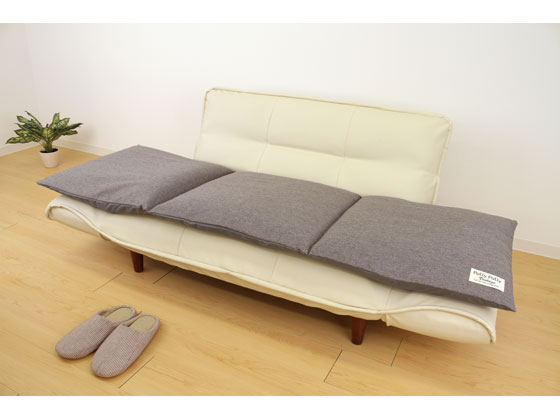 座布団がごろ寝クッションになる ざぶとん 収納袋 グレー 1個(ご注文単位1個)【直送品】