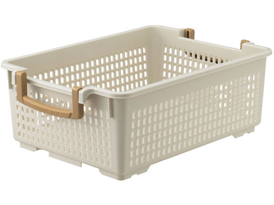 伊勢藤 フリーバスケット アイボリー M I-289-2 1個(ご注文単位1個)【直送品】