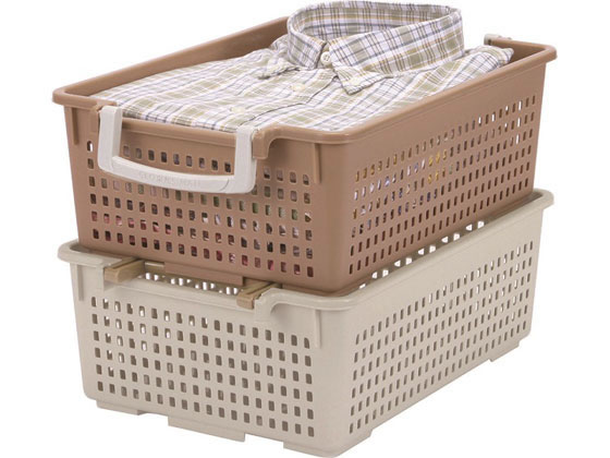 伊勢藤 フリーバスケット アイボリー M I-289-2 1個(ご注文単位1個)【直送品】