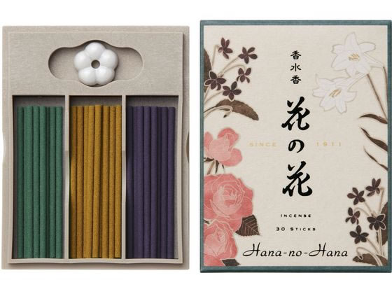 日本香堂 お香 香水香花の花 3種入 スティック30本入 30001 1箱(ご注文単位1箱)【直送品】