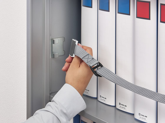 キングジム 収納棚につける落下防止ベルト RB1200 1個(ご注文単位1個)【直送品】