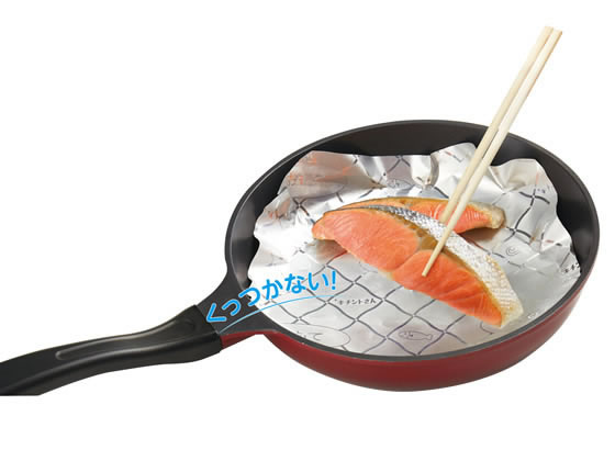 クレハ キチントさん フライパン用ホイルシート 25cm×7m 1個(ご注文単位1個)【直送品】