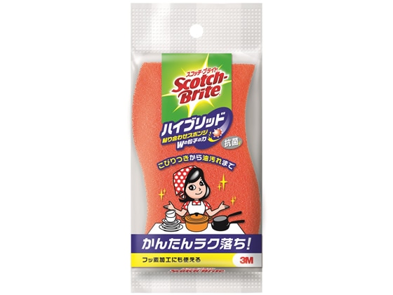 3M ハイブリッド貼り合わせスポンジ オレンジ HB-21KE-H 1個（ご注文単位1個)【直送品】