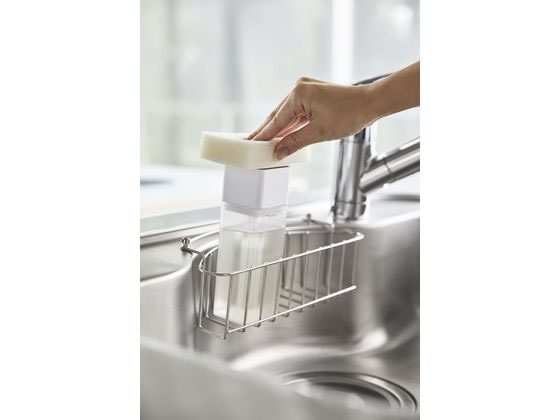 山崎実業 片手で出せる ディスペンサー プレート ホワイト 5215 1個（ご注文単位1個)【直送品】