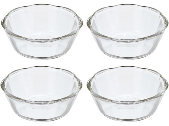 HARIO 耐熱 ガラス製 スイーツボウル 300 4個 SWB-2412 1個(ご注文単位1個)【直送品】