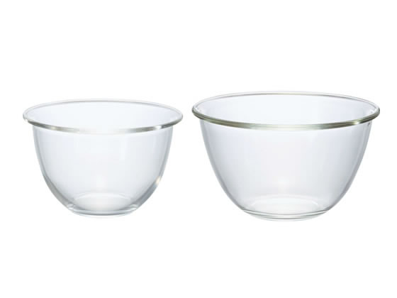 HARIO 耐熱ガラス製 ボウル 2個セット 1セット(ご注文単位1セット)【直送品】