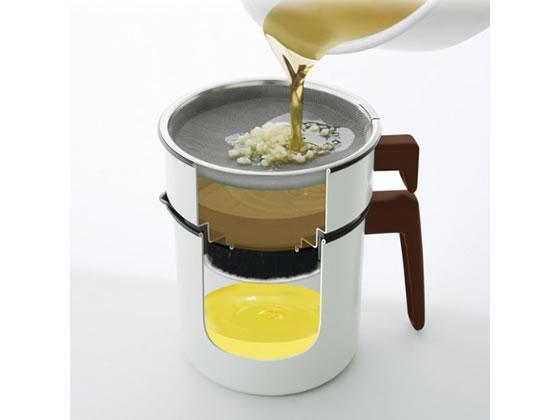 アイリスオーヤマ 活性炭オイルポット900白 カートリッジ1個付 H-OP900 1個(ご注文単位1個)【直送品】