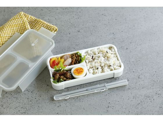 シービージャパン 薄型弁当箱 抗菌フードマン 400 ライトグレー 1個（ご注文単位1個)【直送品】