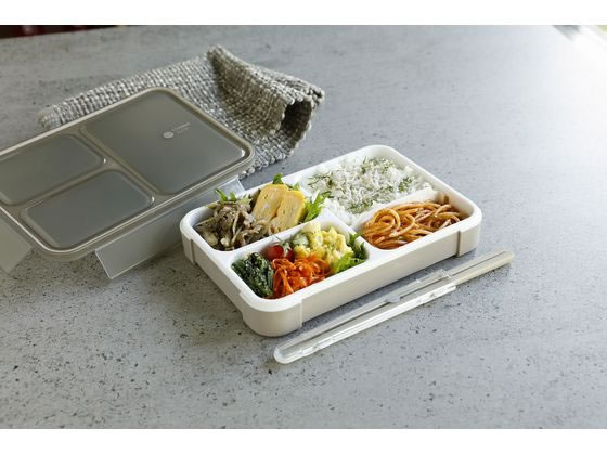 シービージャパン 薄型弁当箱 抗菌フードマン 600 グレーベージュ 1個（ご注文単位1個)【直送品】