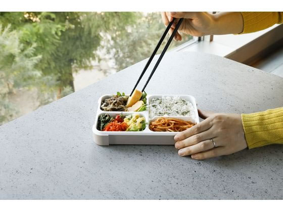 シービージャパン 薄型弁当箱 抗菌フードマン 600 グレーベージュ 1個（ご注文単位1個)【直送品】