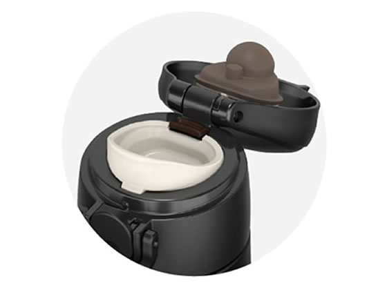 サーモス 真空断熱ケータイマグ ワンタッチ 食洗機対応 350ml ブラック 1個(ご注文単位1個)【直送品】