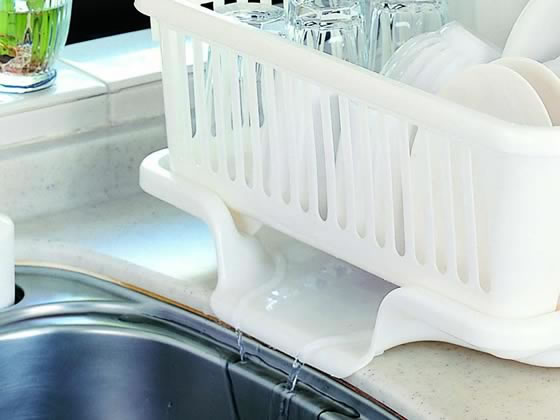 サンコープラスチック 皿立て水切りかご流 ヨコ型 パールブルー No.2 1台(ご注文単位1台)【直送品】