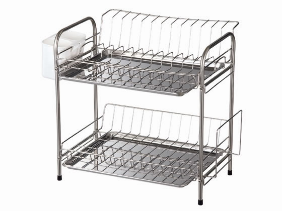 タマハシ フルーラ パイプ式二段水切りバスケット FU-02P 1台(ご注文単位1台)【直送品】