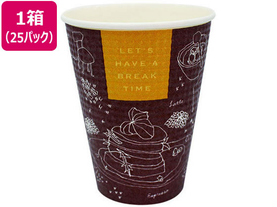 アートナップ エンボスカップ ブレイクタイム 340ml 50P 25パック 1箱(ご注文単位1箱)【直送品】