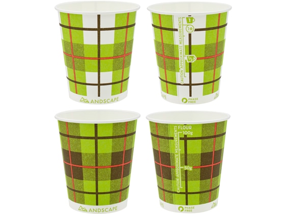 サンナップ アンドスケープペーパーカップ チェック 205ml 30個入 1パック(ご注文単位1パック)【直送品】