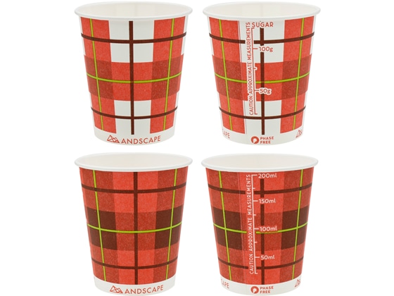 サンナップ アンドスケープペーパーカップ チェック 205ml 30個入 1パック(ご注文単位1パック)【直送品】