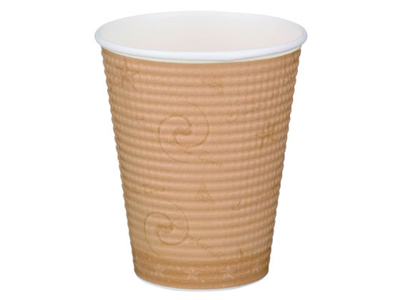 東罐興業 エンボスカップコンフォート260ml 50個 コーヒー色 SMP-260E 1袋(ご注文単位1袋)【直送品】