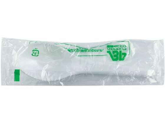 ホウケン産業 個包装バイオプラれんげ 100本入 860 1パック(ご注文単位1パック)【直送品】