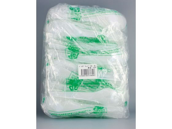 ホウケン産業 個包装バイオプラれんげ 100本入 860 1パック(ご注文単位1パック)【直送品】