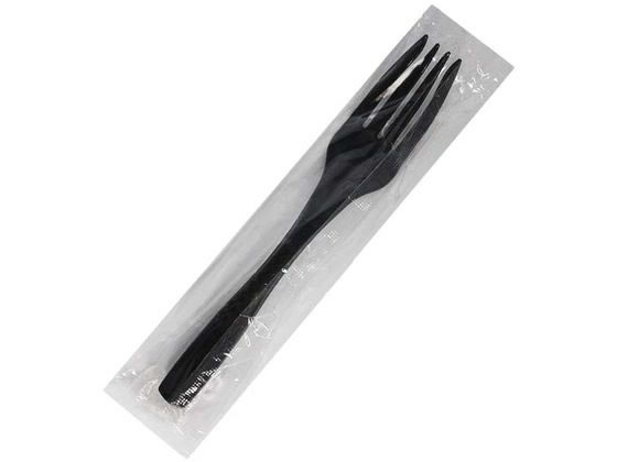 やなぎプロダクツ プラスチックフォーク 100本入 黒 Y-153 1袋（ご注文単位1袋)【直送品】