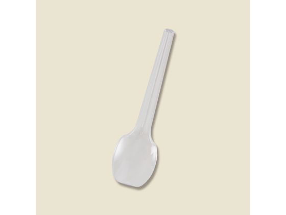 シモジマ ヘイコー プラスプーン 10cm 透明 単袋 100本 4513007 1パック(ご注文単位1パック)【直送品】