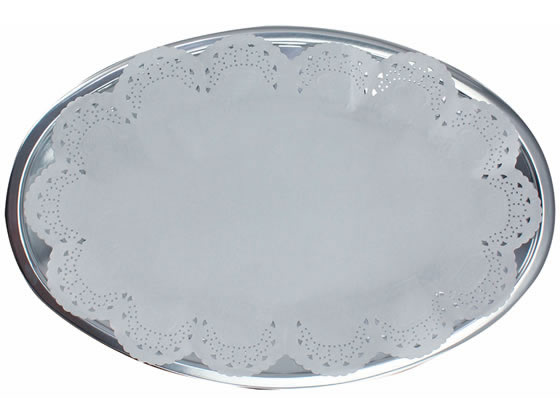 アートナップ パーティープレート(レース付) シルバー(中) 3枚 PA-07 1パック（ご注文単位1パック)【直送品】