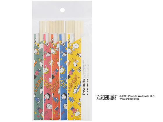 サンナップ スヌーピーレトロパターン 割箸 18cm 10膳入 1パック（ご注文単位1パック)【直送品】
