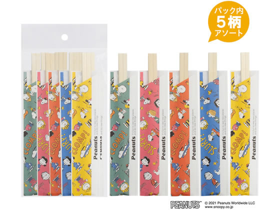 サンナップ スヌーピーレトロパターン 割箸 18cm 10膳入 1パック(ご注文単位1パック)【直送品】