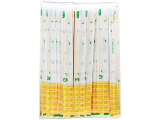 大和物産 割りばし アスペンポリ完封箸 元禄箸 100膳 楊枝無 20053 1パック(ご注文単位1パック)【直送品】