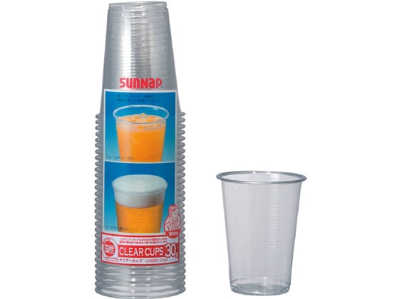 サンナップ クリアーカップ 215ml 30個 C2130ZEX 1パック(ご注文単位1パック)【直送品】