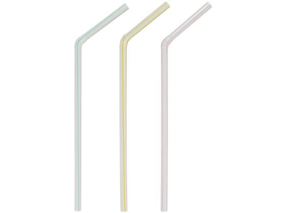 ストリックスデザイン 植物由来 曲がるストロー 紙袋入 80本 1パック(ご注文単位1パック)【直送品】