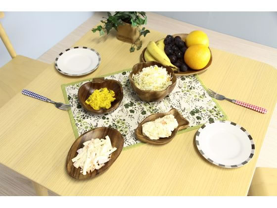 不二貿易 アカシア エッグ型トレイ WD-8017 1個(ご注文単位1個)【直送品】