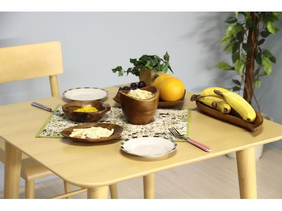 不二貿易 アカシア エッグ型トレイ WD-8017 1個(ご注文単位1個)【直送品】