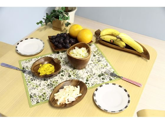 不二貿易 アカシア エッグ型トレイ WD-8017 1個(ご注文単位1個)【直送品】