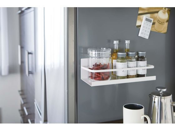 山崎実業 マグネットスパイスラックプレート ホワイト 2410 1個(ご注文単位1個)【直送品】