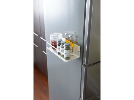 山崎実業 マグネットスパイスラックプレート ホワイト 2410 1個(ご注文単位1個)【直送品】