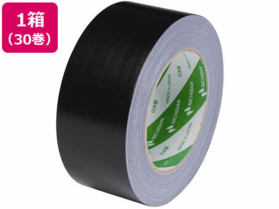 ニチバン 布粘着テープ 50mm×25m 黒 30巻 102N6-50 1箱(ご注文単位1箱)【直送品】