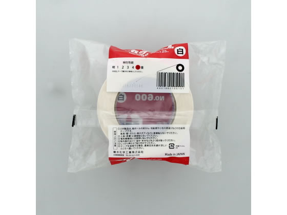 セキスイ 布テープ 50mm×25m 白 NO.600 1巻(ご注文単位1巻)【直送品】