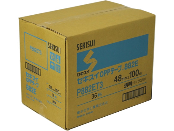セキスイ OPPテープE 52μ 48mm×100m 透明 36巻 No.882 1箱(ご注文単位1箱)【直送品】
