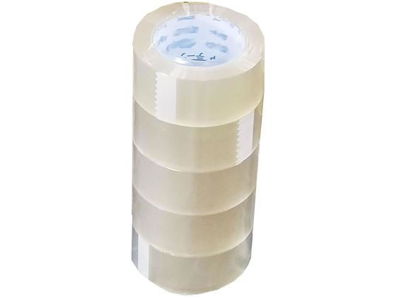 紺屋商事 OPPテープ 48μ 48mm×100m 透明 軽中量 5巻 1パック(ご注文単位1パック)【直送品】