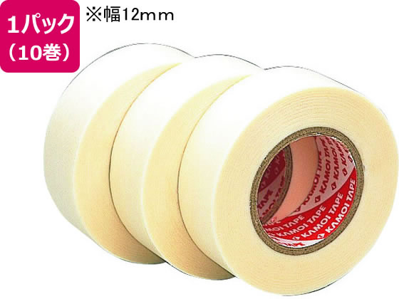 カモ井 マスキングテープ 12mm×18m 10巻入り NO550N-12X18 1パック(ご注文単位1パック)【直送品】