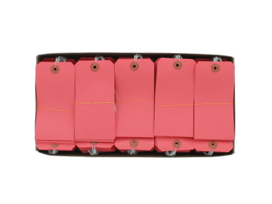 ゴークラ カラー荷札1穴 赤 1000枚 ニ-C100 1箱(ご注文単位1箱)【直送品】