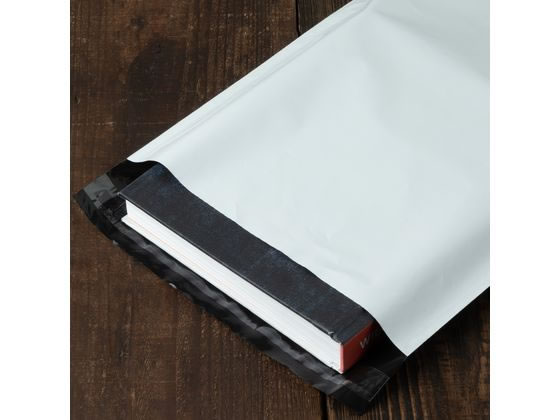 紺屋商事 透けない宅配用ビニール袋 テープ付 特大A3厚10枚 1パック(ご注文単位1パック)【直送品】