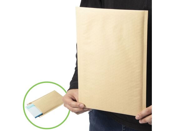 紺屋商事 クッション宅配封筒 茶 ネコポスサイズ 10枚入 1パック（ご注文単位1パック)【直送品】