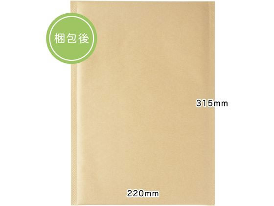 紺屋商事 クッション宅配封筒 茶 ネコポスサイズ 10枚入 1パック（ご注文単位1パック)【直送品】