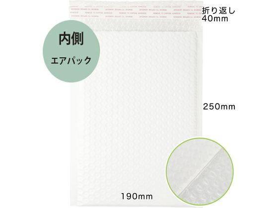 紺屋商事 ラミネート宅配封筒 白 DVDサイズ 12枚入 1パック（ご注文単位1パック)【直送品】