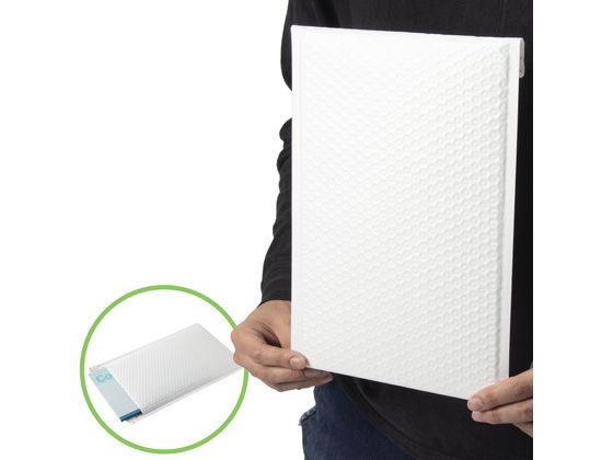 紺屋商事 ラミネート宅配封筒 白 ネコポスサイズ 10枚入×5パック 1箱(ご注文単位1箱)【直送品】