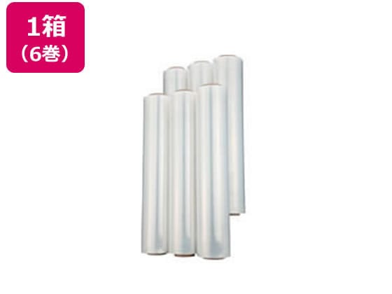 ストレッチフィルム 14ミクロン 幅500mm×長さ300m 3インチ 6巻 1箱（ご注文単位1箱)【直送品】