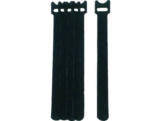 ユタカメイク マジックテープ 超薄型マジックバンドストラップS 150mm 黒 1袋(ご注文単位1袋)【直送品】