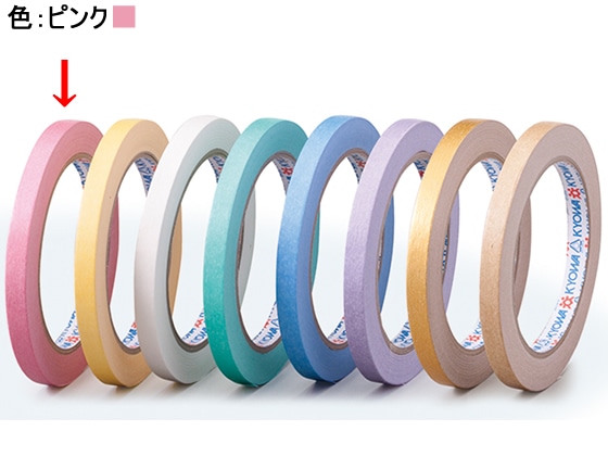 共和 バッグシーリングテープ 紙 幅9mm ピンク HU-001-12 1巻(ご注文単位1巻)【直送品】